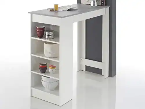 Bartisch möbelando Esstisch Tresentisch, Rosalyn, Beton/Weiß