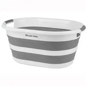 Faltbarer Wäschekorb Russell Hobbs LA053879WHTEU 27L, oval