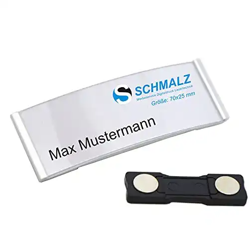 Namensschild Schmalz ® Relax aus Aluminium 70x25mm