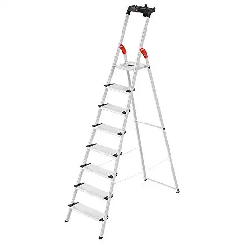 Aluleiter Hailo L80 ComfortLine Alu-Sicherheits-Stehleiter bis 150 kg