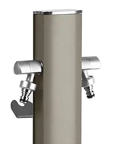 Wasserzapfsäule S&M Säule mit Halterung für 2 Wasserhähne