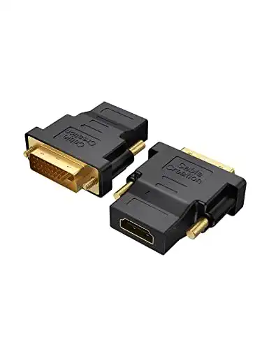 DVI-HDMI-Adapter CableCreation DVI HDMI Adapter, [2-Pack]