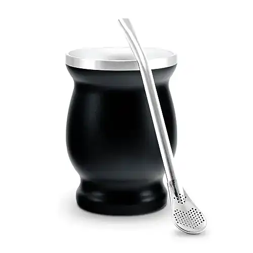 Mate-Becher caámate. Mate Tee Becher Set, Edelstahl