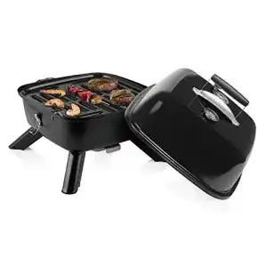 Koffergrill Princess Barbecue – Hybrid Grill, mit Strom/Holzkohle