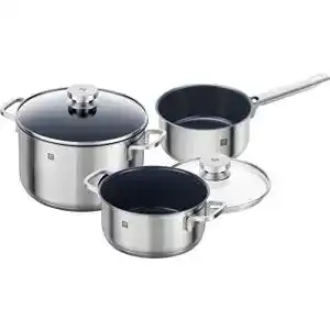 Zwilling-Töpfe Zwilling Kochtopf-Set, 3-tlg., 2 Deckel, Induktion