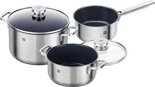 Zwilling-Töpfe Zwilling Kochtopf-Set, 3-tlg., 2 Deckel, Induktion