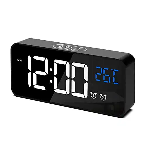 Digitaler Wecker CHEREEKI, LED Digitaluhr mit Temperaturanzeige