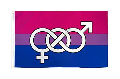 Bi-Flagge AZ FLAG Flagge BISEXUELLEN MIT Symbol 150x90cm