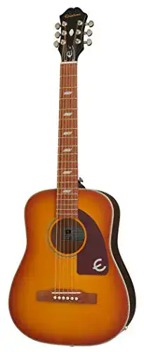 Epiphone-Westerngitarre Epiphone Lil`Tex Travel AE – Faded Cherry