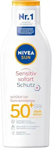 Sonnencreme LSF 50 NIVEA SUN Sensitiv Sofortschutz, 200 ml