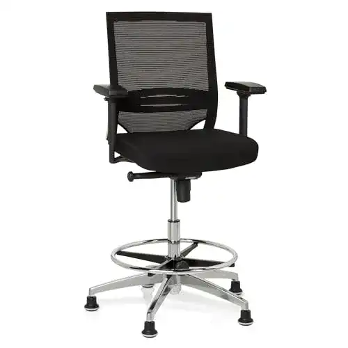 Bürostuhl ohne Rollen hjh OFFICE 657550 TOP Work 77 Stoff/Netz
