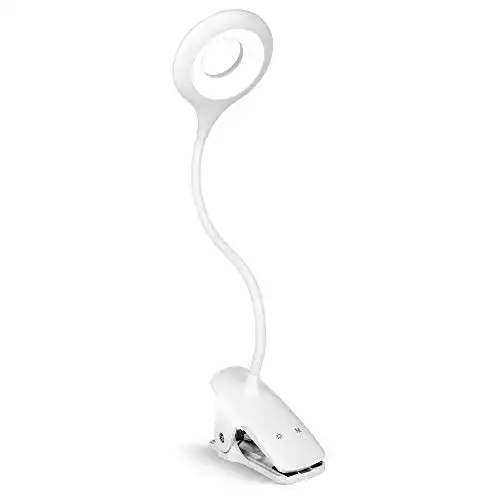 Leselampe Lzonunl Kinder ohne Kabel, Klemmleuchte USB, 28 LED