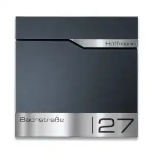 Edelstahl-Briefkasten Metzler moderner Briefkasten personalisiert