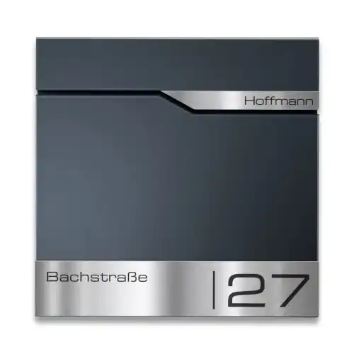 Edelstahl-Briefkasten Metzler moderner Briefkasten personalisiert