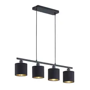 Pendelleuchte Reality Leuchten Tommy R30334079 Schwarz