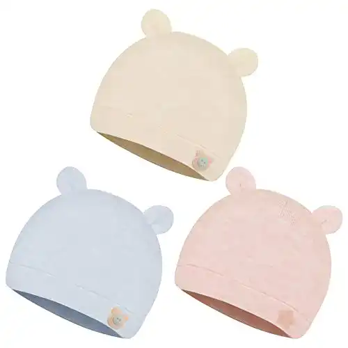 Babymütze HAIGOU Unisex Baby Mütze Newborn Beanie Baumwolle Herbst