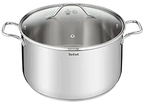 Kochtopf 10 Liter Tefal B9086414 Intuition XL Kochtopf, Edelstahl