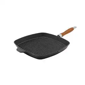 Grillpfanne Krüger Eisenguss-Steakpfanne Rustica mit Rillenboden