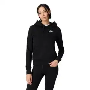 Nike-Pullover Damen Nike Club Po Kapuzenpullover Black/White M