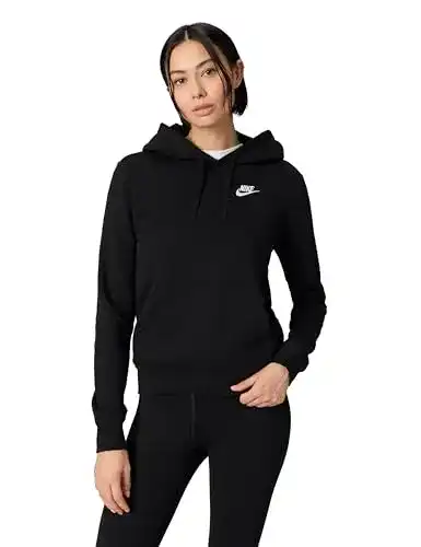 Nike-Pullover Damen Nike Club Po Kapuzenpullover Black/White M