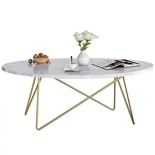 Marmor-Couchtisch FirFurd Couchtisch Marmor Optik Beistelltisch