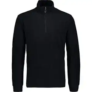 Skipullover CMP Flecce Rolli Herren Shirt, Nero, 46, 3G28037N