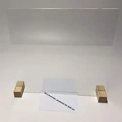 Spuckschutz 50×50 WANDKINGS Spuckschutz mit Durchreiche