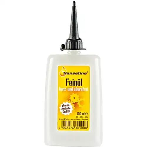 Uhrenöl Hanseline Feinöl 100 ml Einzelflasche, Transparent