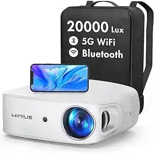 Beamer unter 300 Euro WiMiUS Beamer, 9800 Lux 1080P 5G WiFi
