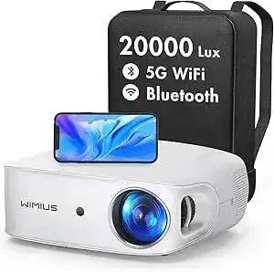 Beamer unter 300 Euro WiMiUS Beamer, 9800 Lux 1080P 5G WiFi