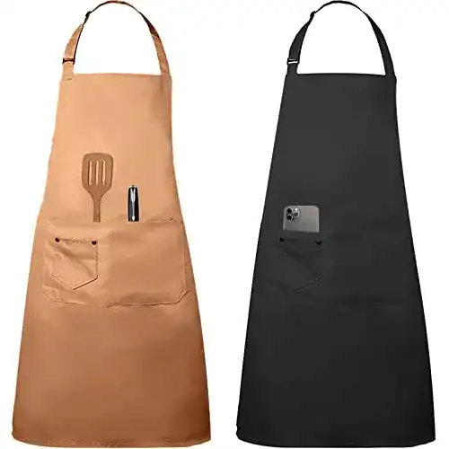 Kochschürze Tonsooze Verstellbare Schürze mit 2 Taschen