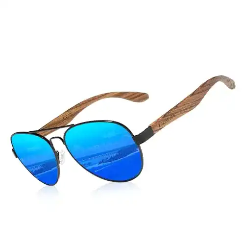 Kingseven-Sonnenbrille KINGSEVEN Handgefertigte Holzsonnenbrille