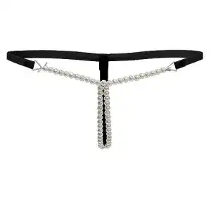 Perlenstring TACKTIMES Damen Low Rise Slip Perlen G-String