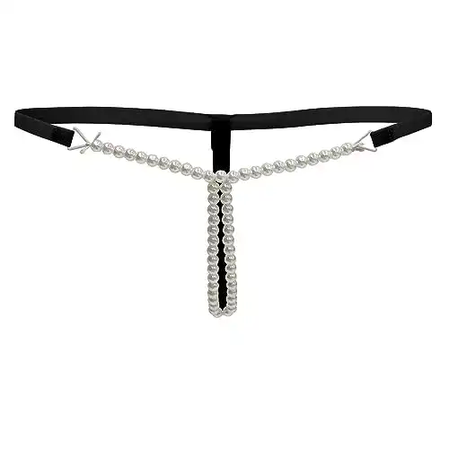 Perlenstring TACKTIMES Damen Low Rise Slip Perlen G-String