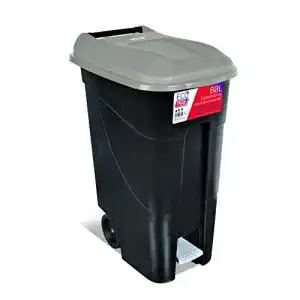 Restmülltonne tayg Abfalleimer 80 Liter mit Pedal schwarz