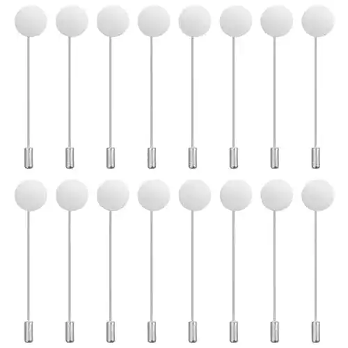 Hutnadel Supvox Rund silber Edelstahl Blank 3 x 0,6 Zoll