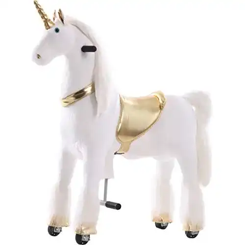 Pferd auf Rollen Sweety Toys 11339 Reittier groß Einhorn auf Rollen