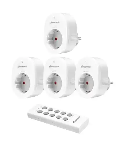 Funksteckdosen dewenwils mit Fernbedienung, 2300W 30M 4er
