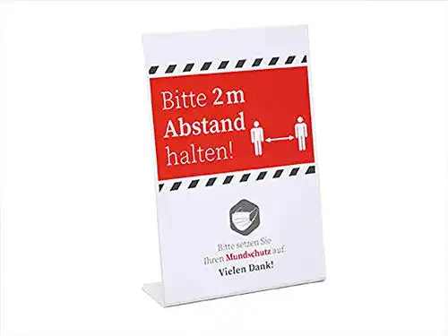 Abstand-halten-Aufsteller APS Hinweisschild – Abstand halten