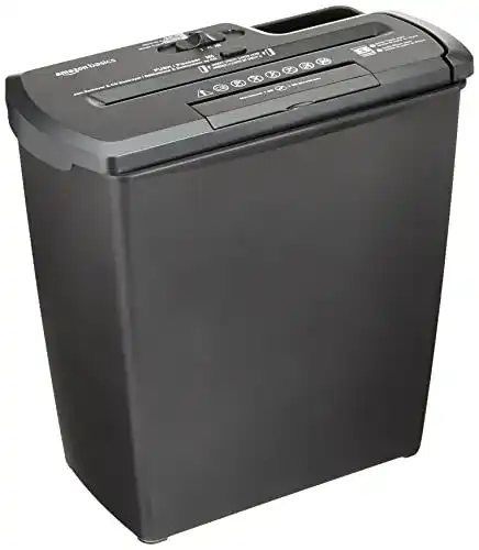 Aktenvernichter-Aufsatz Amazon Basics Aktenvernichter, 7-8 Blatt