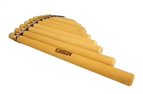 Panflöte Echt Peru – , Musikinstrument, 13 Rohre, Indianer Peru