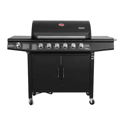 Edelstahl-Gasgrill TAINO RED 6+1 Grillwagen Edelstahl-Brenner