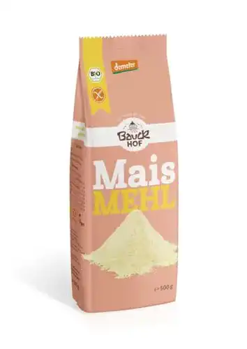 Maismehl Bauckhof Mais-Vollkorn-Mehl glutenfrei, 500 g