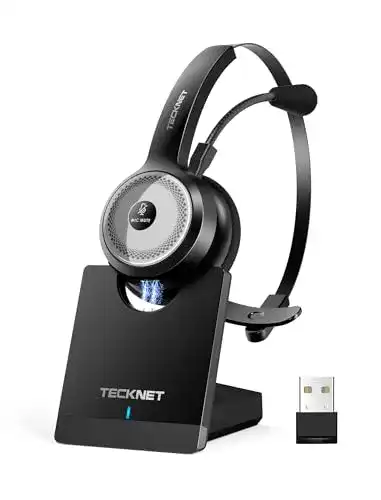 Die beste Mono-Headset TECKNET Bluetooth mit Mikrofon, mit Ladestation 2026 Test Bestseller Mono-Headset TECKNET Bluetooth mit Mikrofon, mit Ladestation