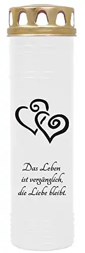 Grabkerze HS Candle 4er Pack mit Motiv, Brenndauer ca. 7 Tage