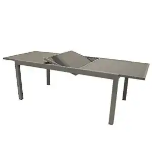 Ausziehtisch DEGAMO PISA 140/200x90cm, Aluminium + Glas