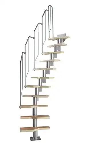 Raumspartreppe DOLLE mit Buche Holz-Stufen, 222-276 cm