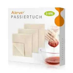 Passiertuch AIEVE 3 Stück ca. 50x50cm Käsetuch Filtertuch Siebtuch