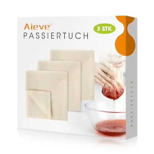 Passiertuch AIEVE 3 Stück ca. 50x50cm Käsetuch Filtertuch Siebtuch