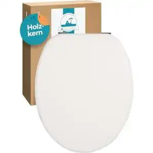WC-Sitz ohne Absenkautomatik Calmwaters ® Weißer WC Sitz